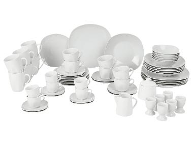 SILVERCREST® Porzellan-Kombiservice, 62-teilig