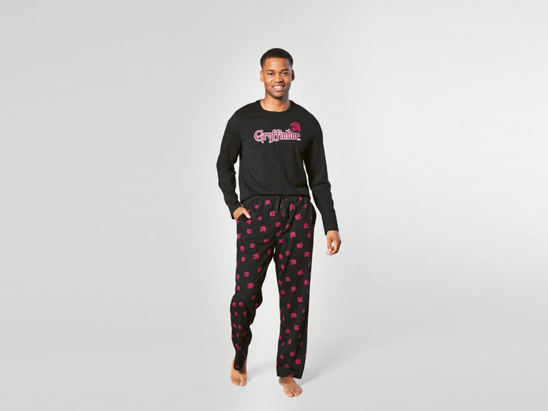 Gehe zu Vollbildansicht: Herren Pyjama mit Print - Bild 4