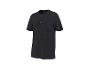 Schwarzes kurzärmeliges Henley-Shirt mit Holzknöpfen