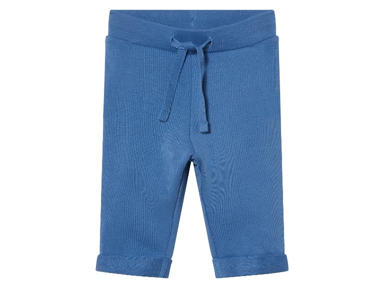 Blaue Jogginghose für Babys mit Kordelzug.