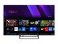 Smart-TV mit Startbildschirm, der Videoinhalte und Anwendungen anzeigt.