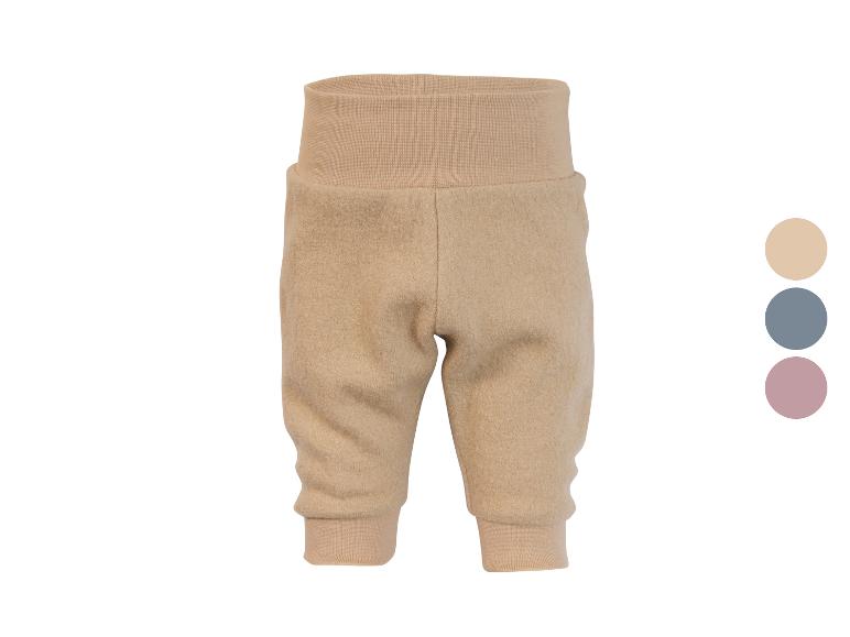 Beige Babyhose mit hohem Rippbund und Bündchen, mit Farboptionen.