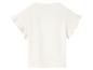 Weißes Mädchen-T-Shirt mit Rüschenärmeln, Rückansicht