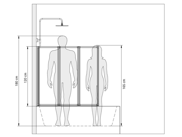 Gehe zu Vollbildansicht: Schulte Badewannenfaltwand, 3 mm Sicherheitsglas - Bild 17