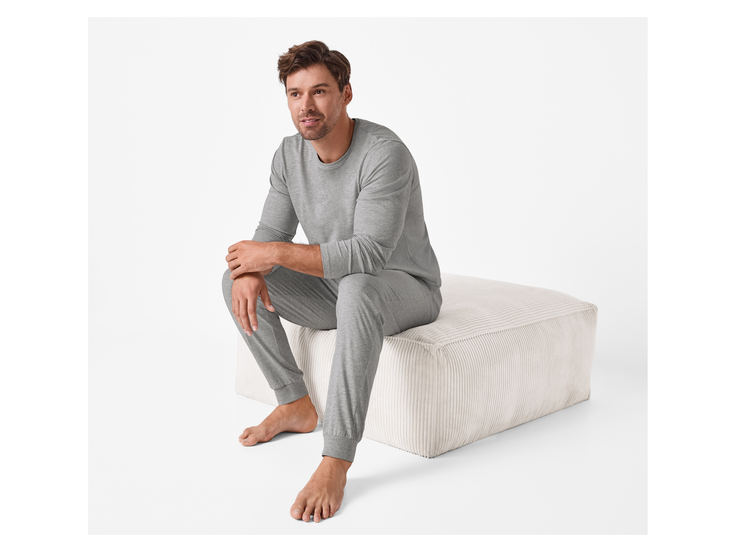 Thumbnail - esmara Men Herren Pyjama lang/lang (Grau, L (52/54))