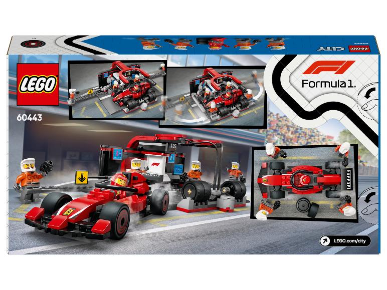 LEGO City Formel 1 Set mit Ferrari Rennwagen und Boxenstopp-Team.