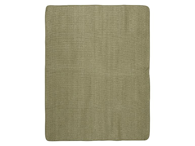 Olivgrüne rechteckige Badematte mit strukturierter Oberfläche