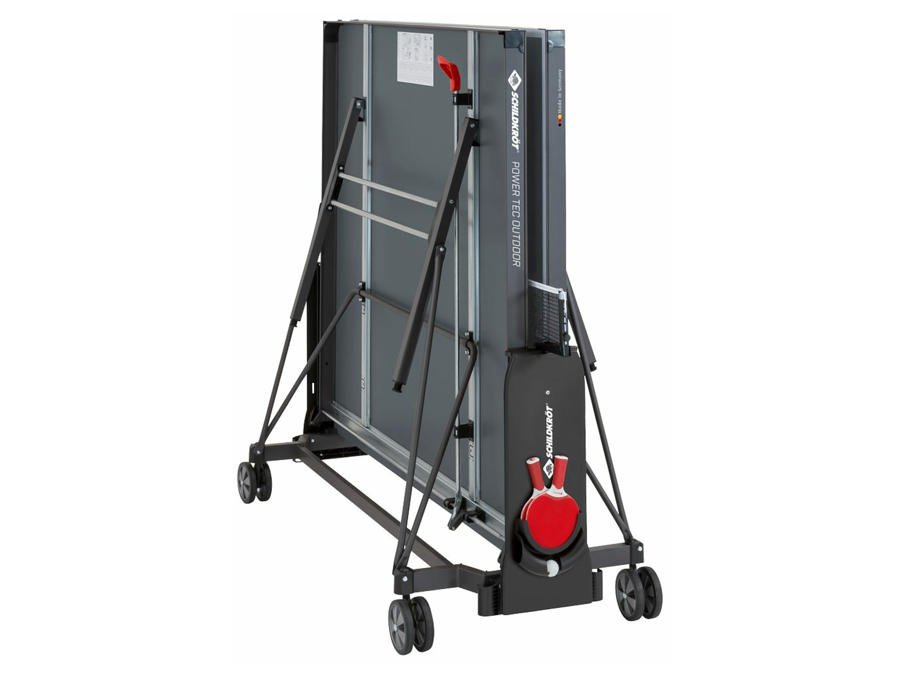 Thumbnail - Schildkröt Tischtennisplatte PowerTec Outdoor, wetterfester, trendiges matt-schwarzes Design, klappbar