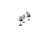Set aus vier Rotweingläsern.