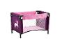 Faltbares Spielzeugbett in Lila und Pink mit einem Einhorn