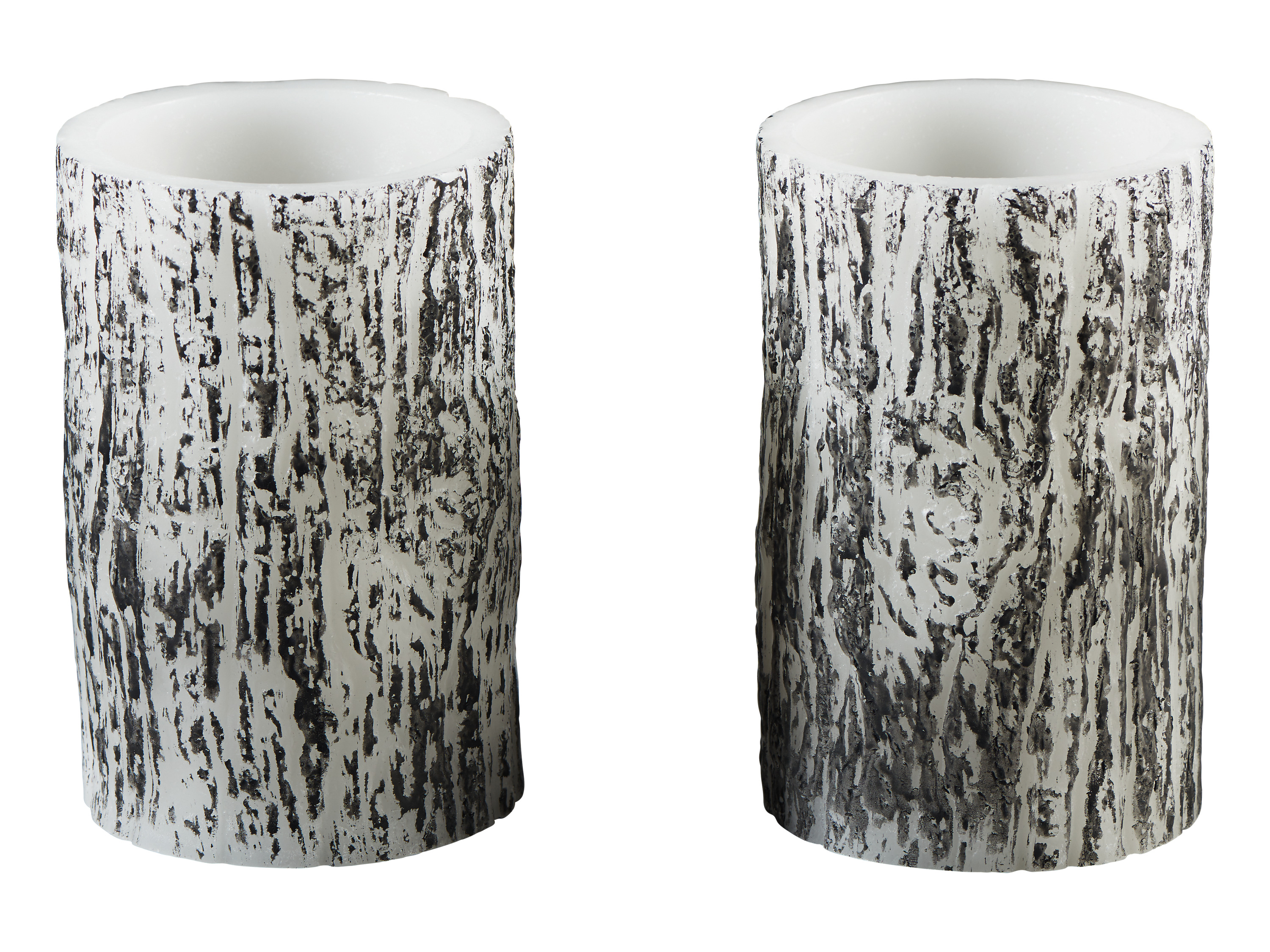 Thumbnail - LIVARNO home Echtwachskerze mit Dekoration LED mit Fernbedienung (Holzoptik)