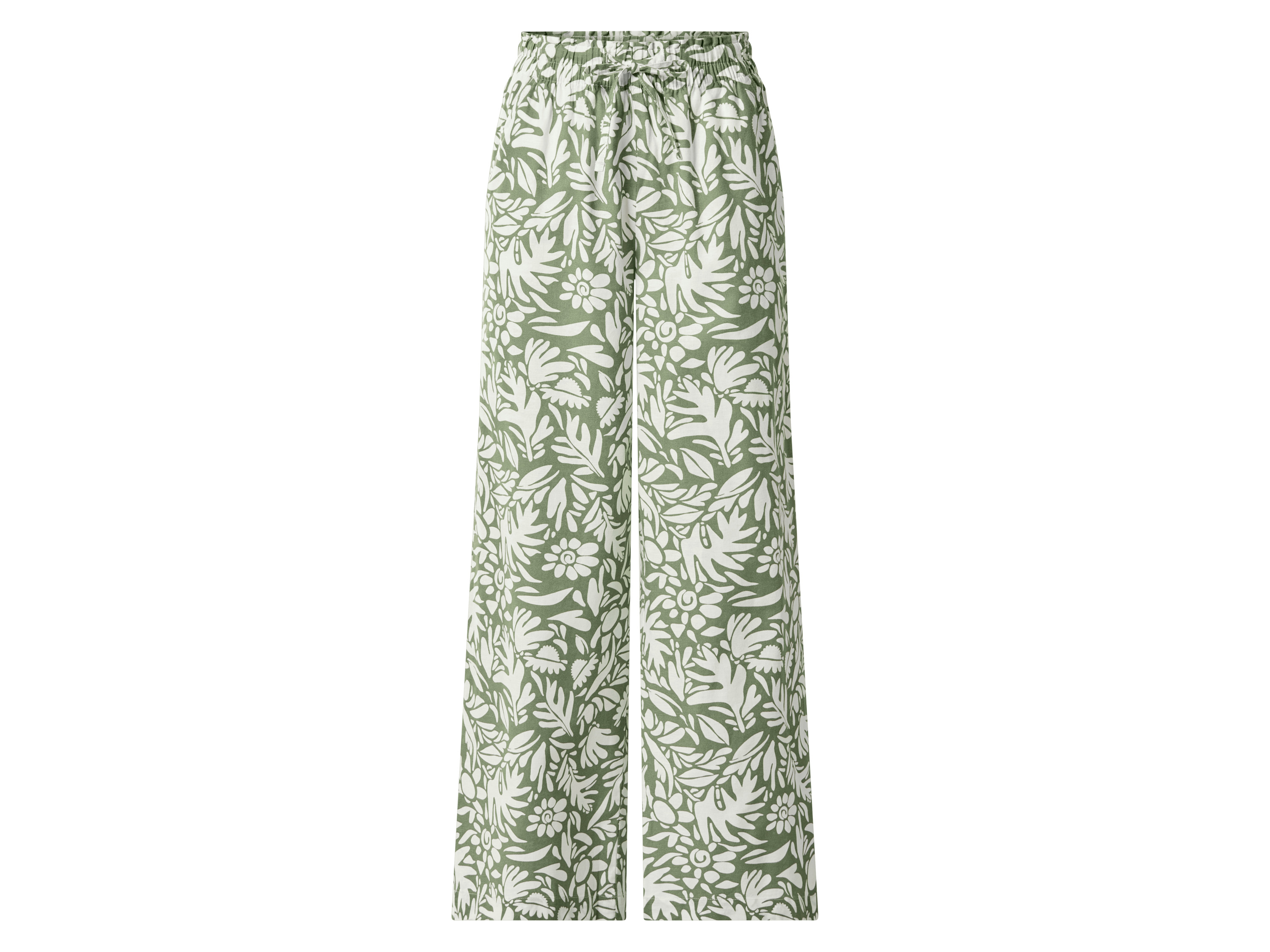 ESMARA® Damen Hose mit Leinen (Gemustert, S(36/38))