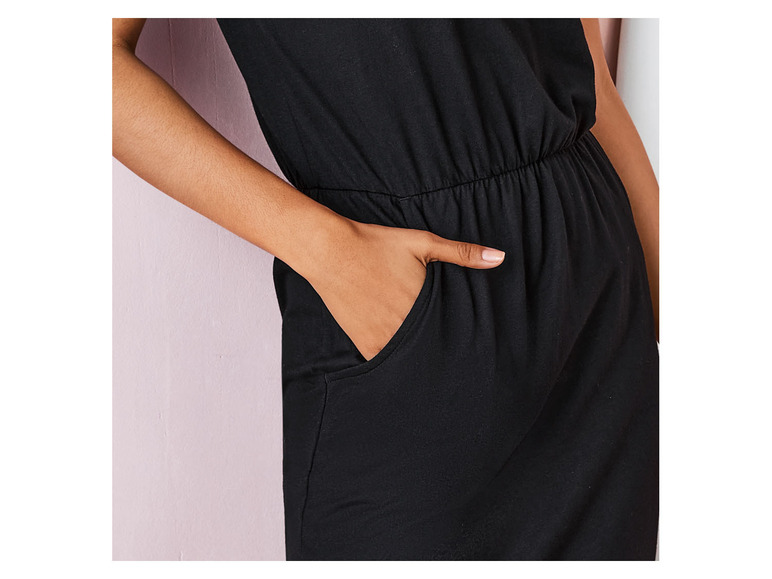 Gehe zu Vollbildansicht: esmara® Damen Kleid, mit weitem Rundhalsausschnitt und überschnittenen Schultern - Bild 5