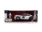 Star Wars Stormtrooper Figur und 2021 Dodge Charger SRT Hellcat Spielzeugauto in einer Box.