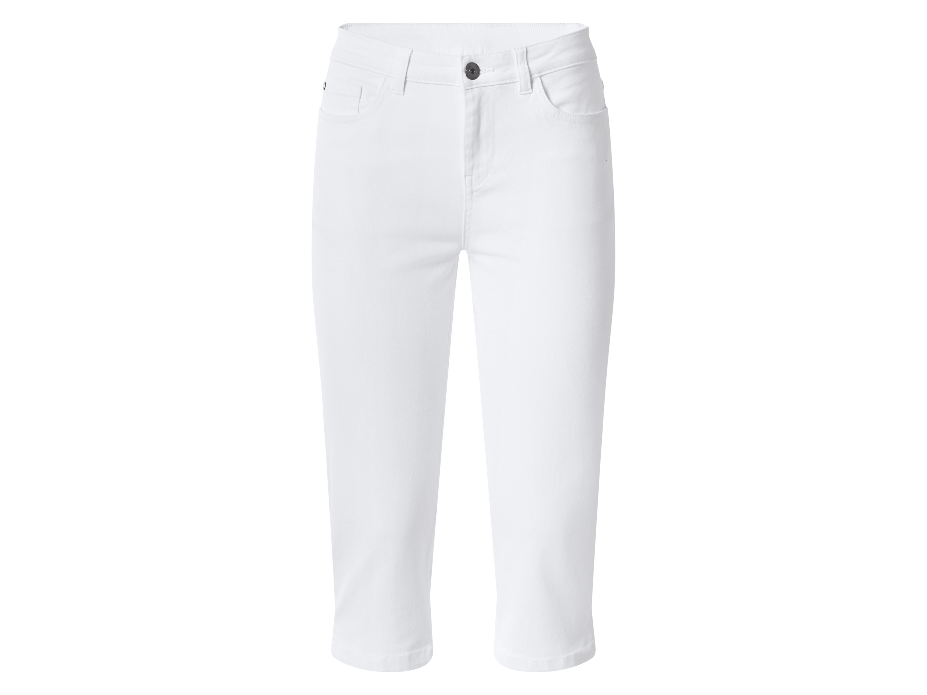 ESMARA® Damen Capri-Jeans, Skinny Fit (Weiß, 40)