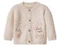 Beige gestrickte Baby-Strickjacke mit Ferkel- und Winnie Puuh-Stickerei