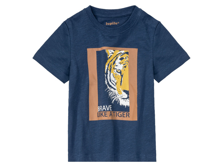Gehe zu Vollbildansicht: lupilu® Kleinkinder Jungen T-Shirts, 2 Stück, mit Rundhalsausschnitt - Bild 10