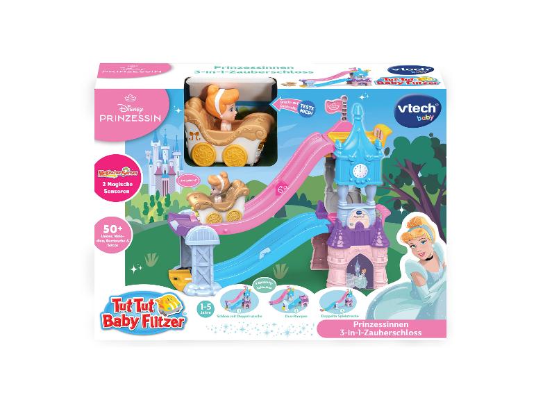 Prinzessinnen 3-in-1 Zauberschloss Spielset mit Cinderella Figur und Fahrzeug