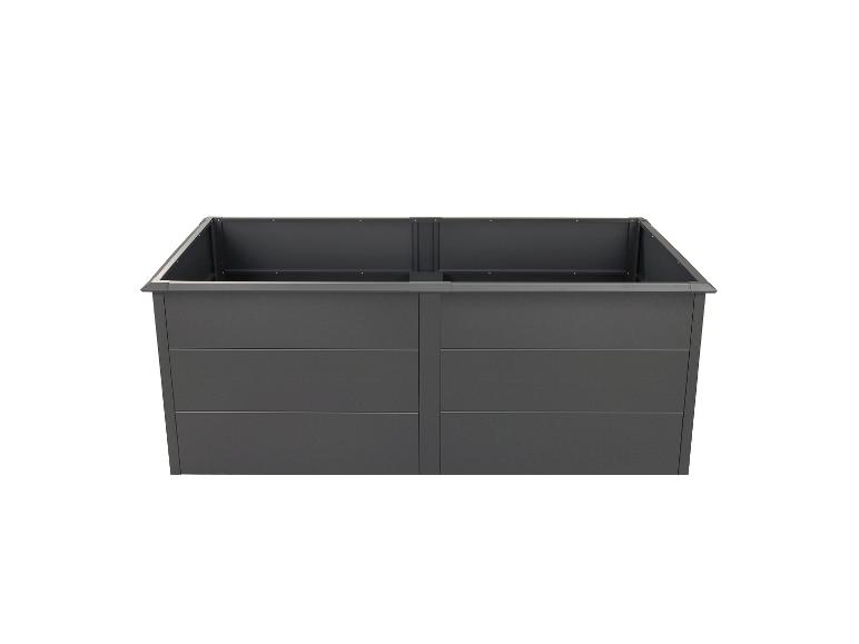 Dunkelgraues Hochbeet oder Pflanzkasten aus Metall