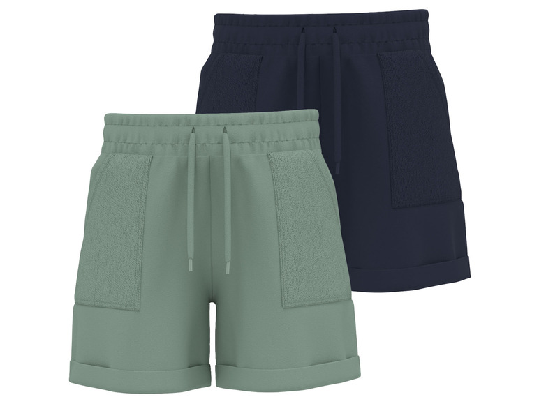 Gehe zu Vollbildansicht: lupilu® Kleinkinder Shorts, 2 Stück, mit hohem Bio-Baumwollanteil - Bild 2