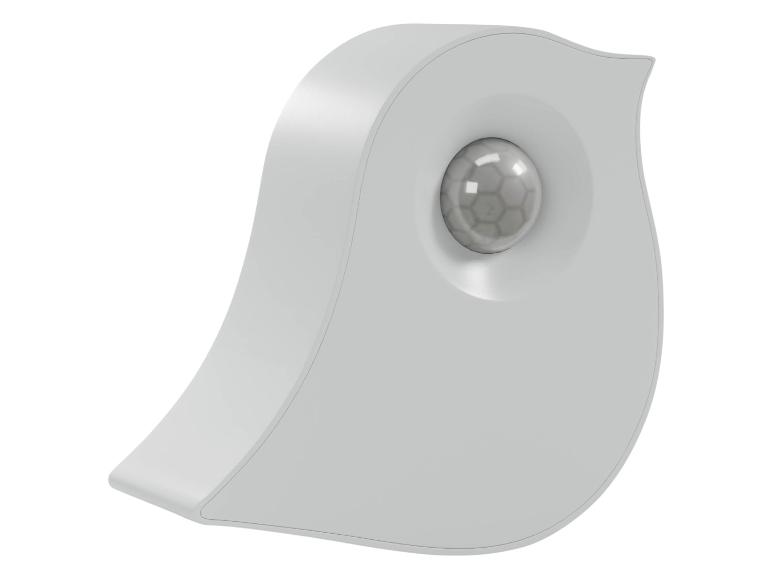 Weißer Bewegungssensor in Vogelform.