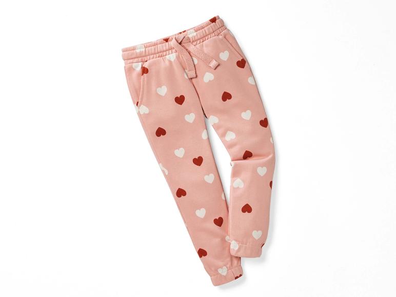 Rosa Jogginghose mit Herz-Print