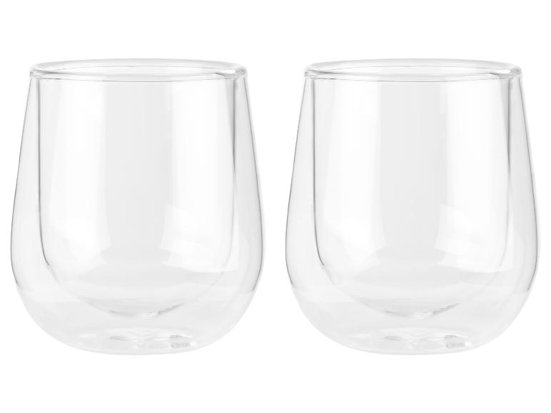 Zwei gläserne Isolierbecher