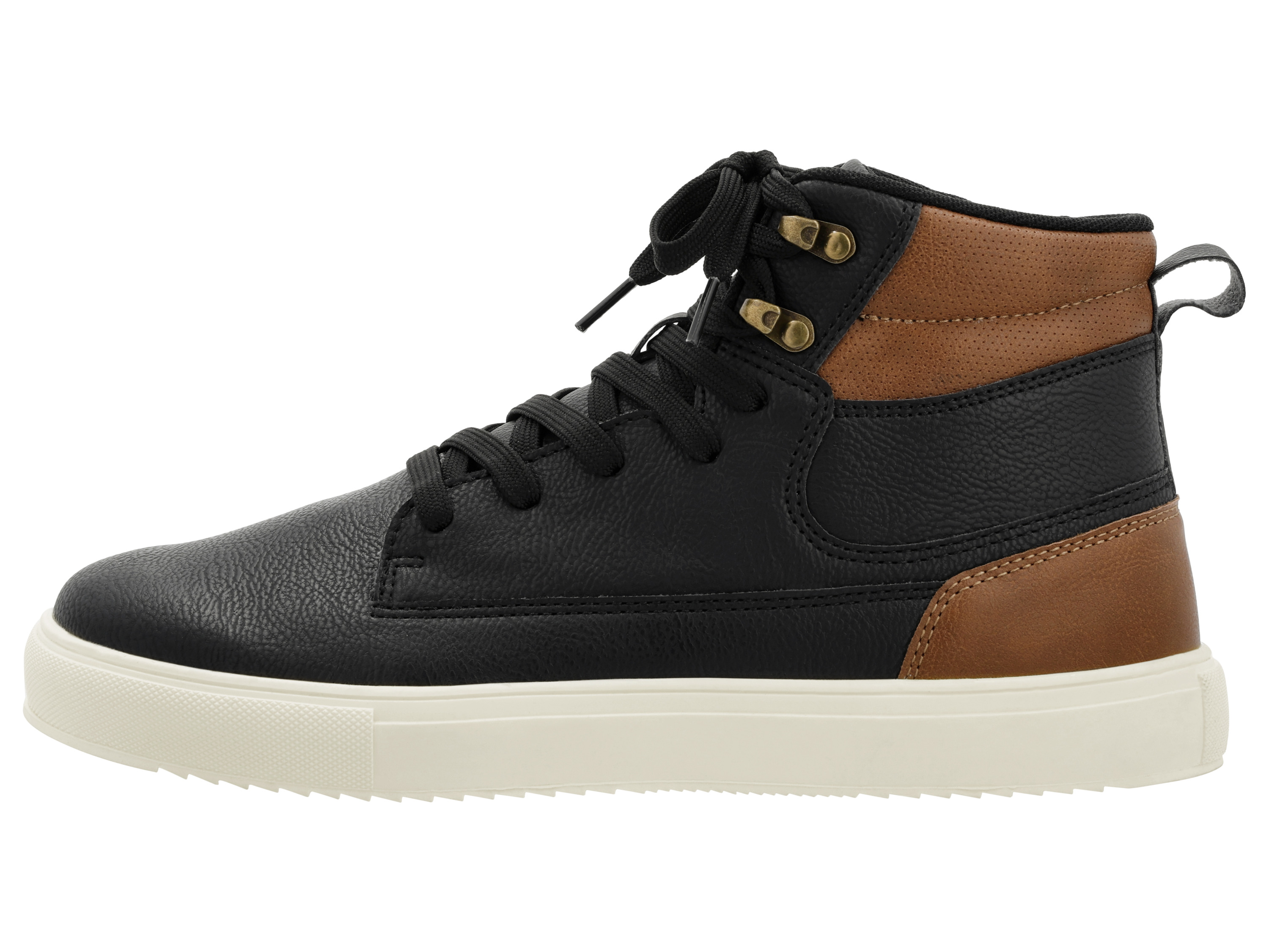 ESMARA MEN Herren Freizeitschuh High Cut (Schwarz/Braun, 43) – Bild 2 von 4