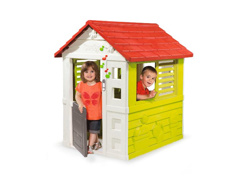 Ein Smoby Spielhaus mit zwei Kindern