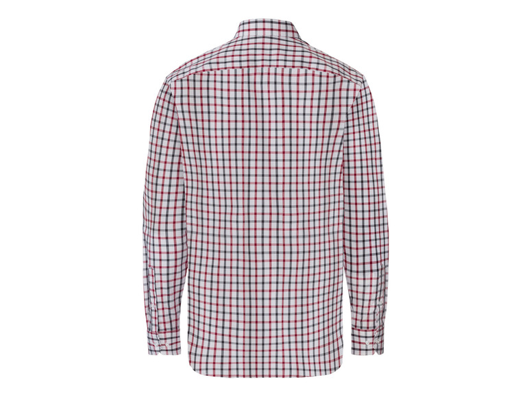 Gehe zu Vollbildansicht: NOBEL LEAGUE® Herren Businesshemd, aus reiner Baumwolle, kariert/rot/weiß - Bild 2