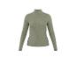 Damen olivgrüner gerippter Rollkragenpullover