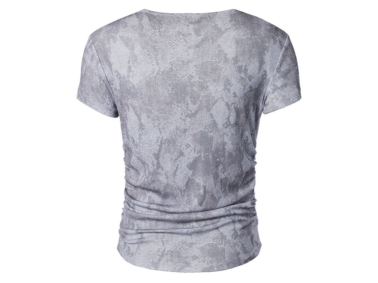 Gehe zu Vollbildansicht: esmara® Damen Mesh-T-Shirt mit modischem Snake-Print, grau - Bild 2