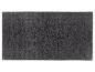 Dunkelgrauer rechteckiger Hochflorteppich