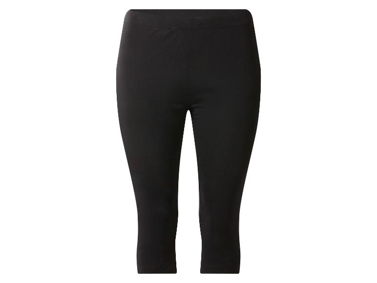 Schwarze Capri-Leggings mit elastischem Bund