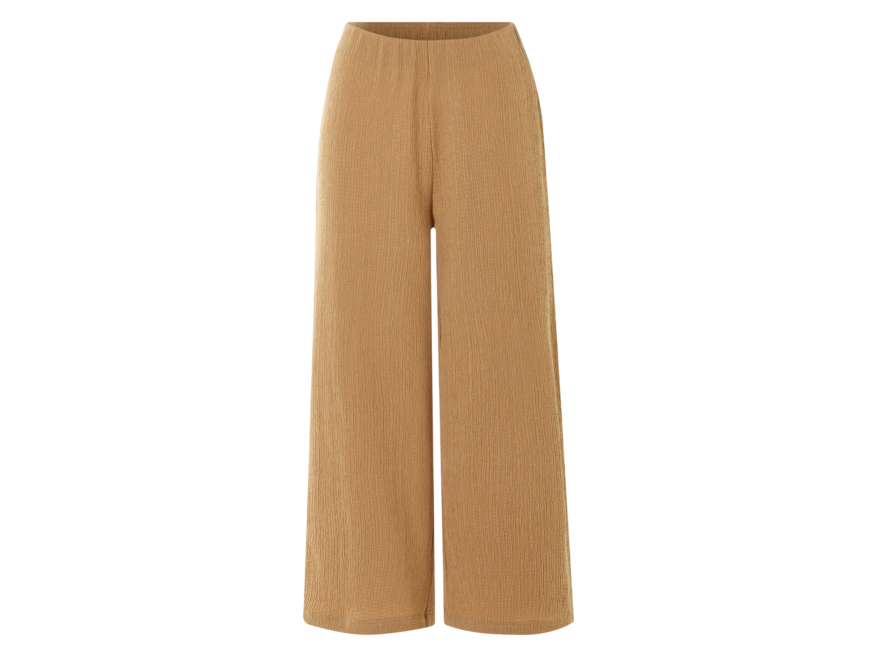 ESMARA® Damen Hose Wide Leg 7/8 (Braun, L (44/46))