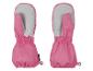 Rosa Icepeak Kinderfäustlinge mit grauer Handfläche und elastischem Bündchen.