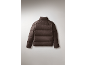 Dunkelbraune Daunenjacke für Herren, Rückansicht.