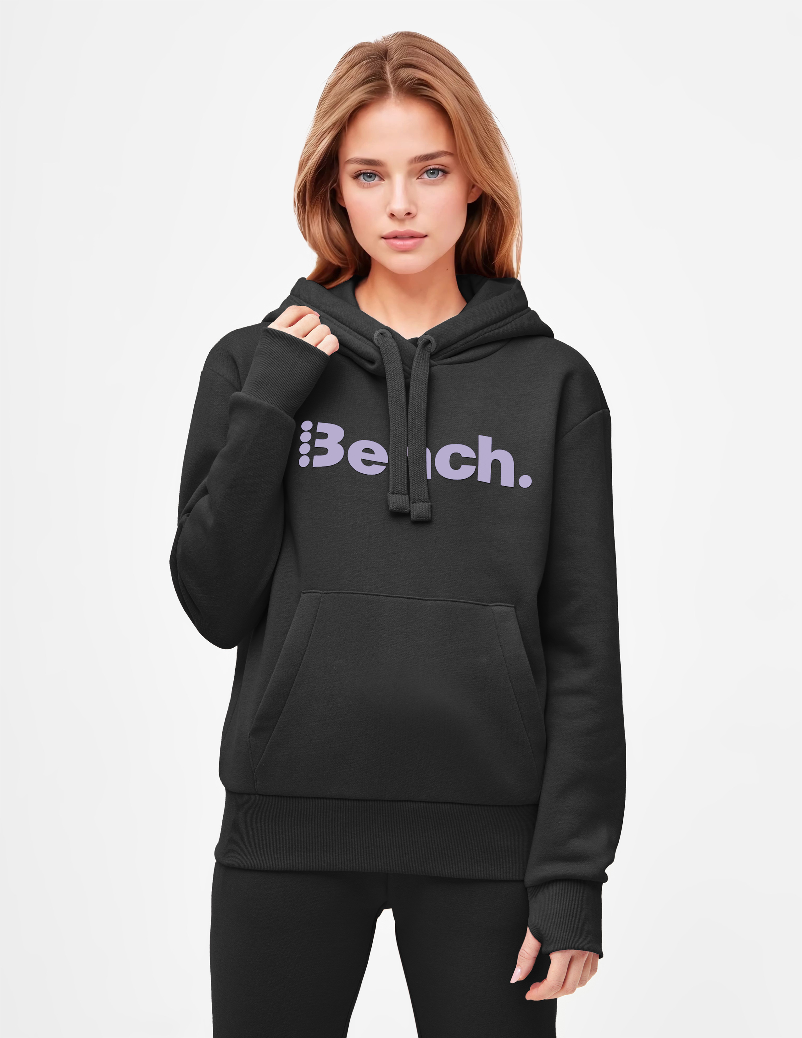 BENCH Damen Sweathoodie/Sweatjacke (schwarz (Kapuzenpullover), L) – Bild 2 von 3
