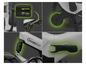 Nahaufnahme eines grauen E-Bikes der Marke Sachs en Rad.