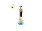 KLEIN Bluey Kinder-Reinigungset mit Holzstielen und Ständer.