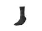 Schwarze Socke mit grauen Streifen