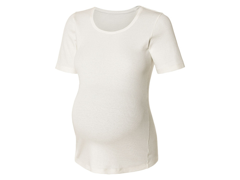 Gehe zu Vollbildansicht: esmara® Damen Umstands-T-Shirts, 2 Stück, in modischer Ripp-Qualität - Bild 13