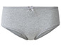 Graue Unterhose mit Spitze.