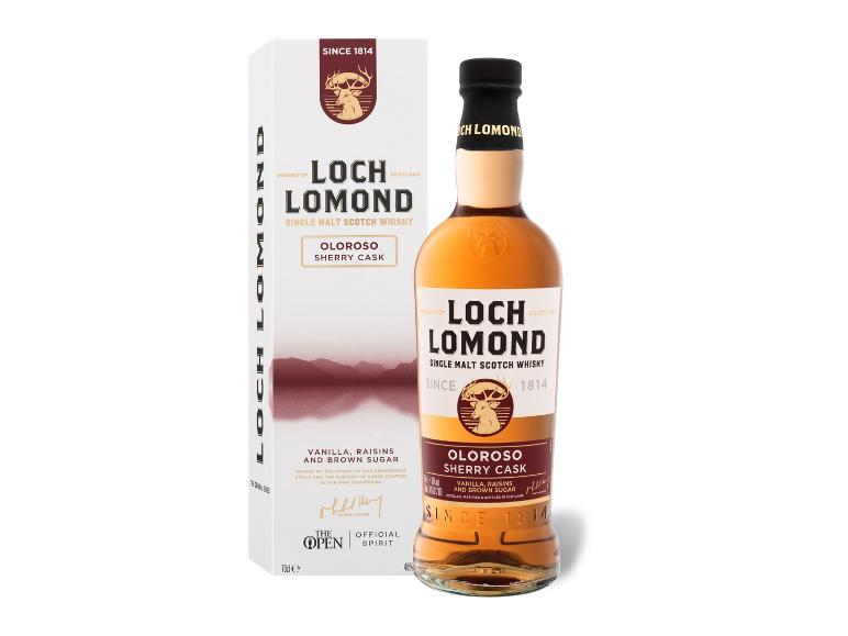 Loch Lomond Oloroso Sherry Cask Single Malt Scotch Whisky mit Verpackung.