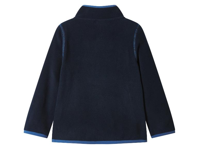 Dunkelblaue Fleecejacke mit Reißverschluss und blauen Details