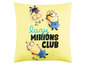 Ein gelbes Kissen mit drei Minions im Lazy Minions Club Style