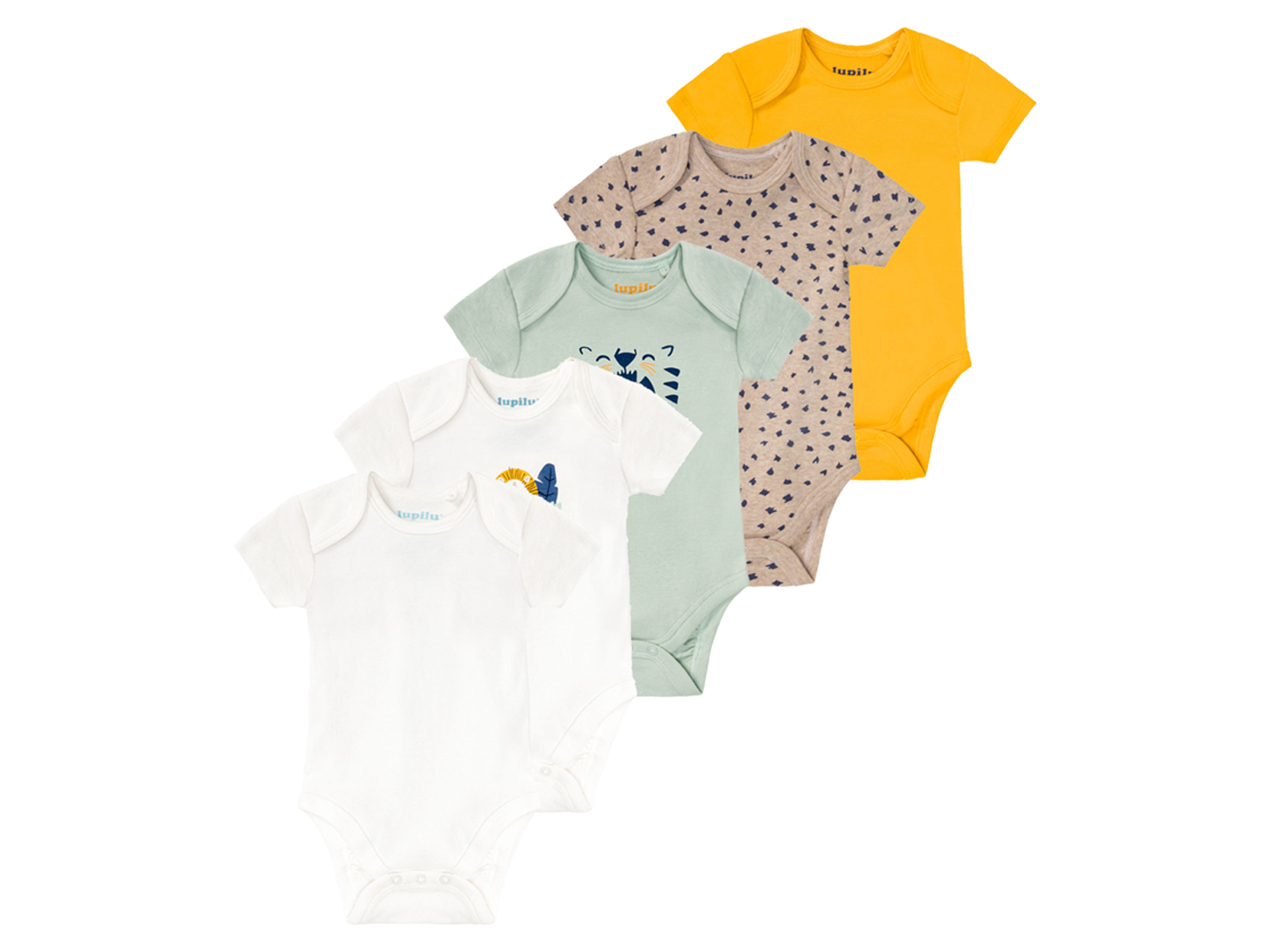 lupilu® Baby Body (50/56, mint/weiß/gelb/beige) | 04055334506182