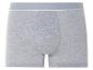 Graue Herren-Boxershorts mit elastischem Bund.