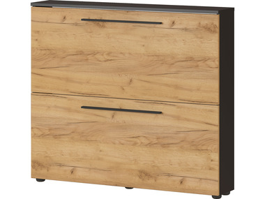 Germania - Schuhschrank »3883 GW-Wildomar«, ideal für schmale Flure (3883 Graphit/Navarra-Eiche-Nb.)