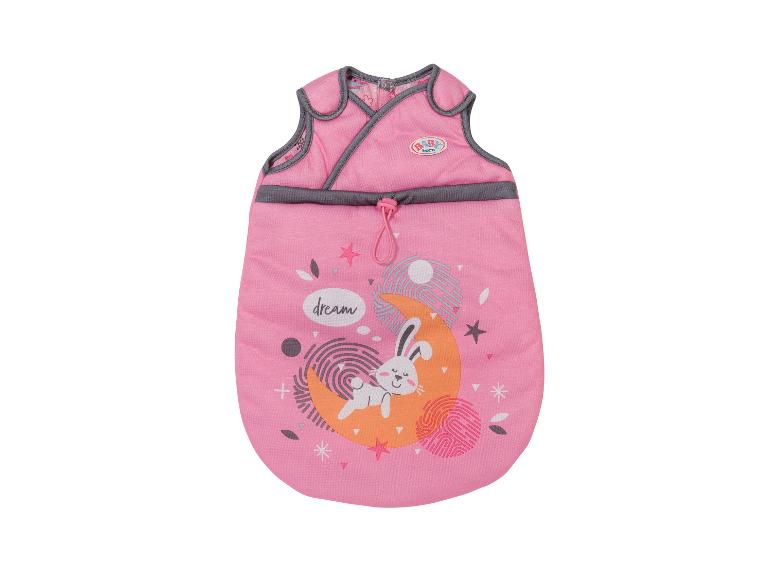 BABY born rosa Schlafsack mit Hasenmotiv und dem Schriftzug „dream“.
